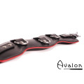 Avalon - CONQUER - Collar med god polstring, Svart og Rødt Avalon - CONQUER - Collar med god polstring, Svart og Rødt