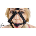 Avalon - TRAPPED - Hodeharness i lær med gag Avalon - TRAPPED - Hodeharness i lær med gag