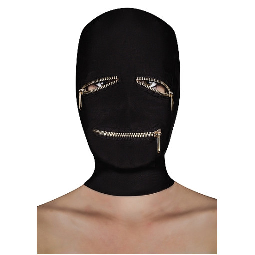 Ouch! Extreme zipper mask - maske med glidelås sort Ouch! Extreme zipper mask - maske med glidelås sort