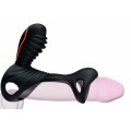 Adrien Lastic - Gladiator penis sleeve med fjernkontroll sort og rød