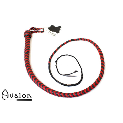 Avalon - BEHEMOTH - Bullwhip Heavy Handle, Svart og Rød 1,5 m