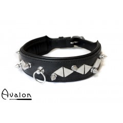 Avalon - REVERED - Collar med spisse og flate nagler - Sort