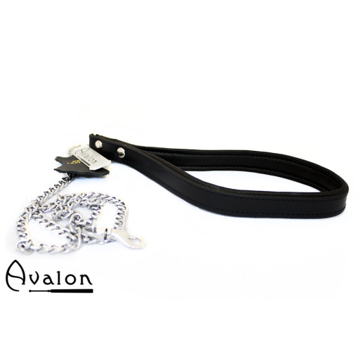 Avalon - COME HERE - Kjettinglenke med Lærhåndtak Svart Avalon - COME HERE - Kjettinglenke med Lærhåndtak Svart