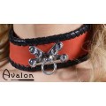 Avalon - SACRIFICE - Collar med spisse nagler og O-ring - Rød og sort