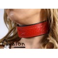 Avalon - JOURNEY - Collar med nydelig mønster - Rødt og Sort 