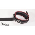 Avalon - SOVEREIGN - Collar og cuffs sett, sort og rødt