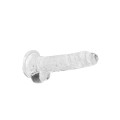 Realrock – Crystal Clear – Realistisk Dildo med Pung – Transparent - 17 cm