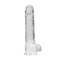 Realrock – Crystal Clear – Realistisk Dildo med Pung – Transparent - 23 cm Realrock – Crystal Clear – Realistisk Dildo med Pung – Transparent - 23 cm