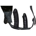 ZADO - Leather String - Strap-on lærtruse med tre dildoer