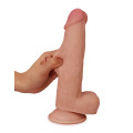 Lovetoy - 8" Sliding Skin Dildo - Lys Hudfarge Lovetoy - 8" Sliding Skin Dildo - Lys Hudfarge