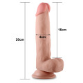 Lovetoy - 8" Sliding Skin Dildo - Lys Hudfarge Lovetoy - 8" Sliding Skin Dildo - Lys Hudfarge