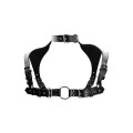 Ouch! Harness med Collar - One Size - Sort