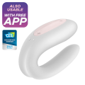 Satisfyer Double Joy - Parvibrator med app - Hvit 