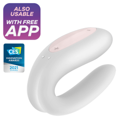 Satisfyer Double Joy - Parvibrator med app - Hvit 