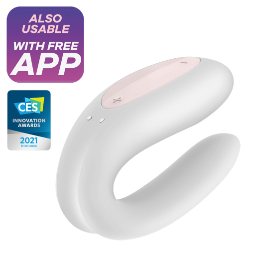 Satisfyer Double Joy - Parvibrator med app - Hvit 