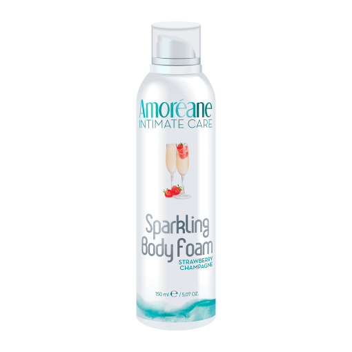 Amoréane - Sparkling Body Foam - Massasjeskum - Sparkling Strawberry Champagne