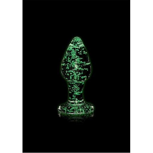 Ouch! Glass Buttplug - Glow in the Dark - Large