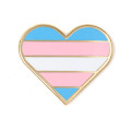Pride pin - Trans Flag Heart Pin - 1stk Pride pin - Trans Flag Heart Pin - 1stk
