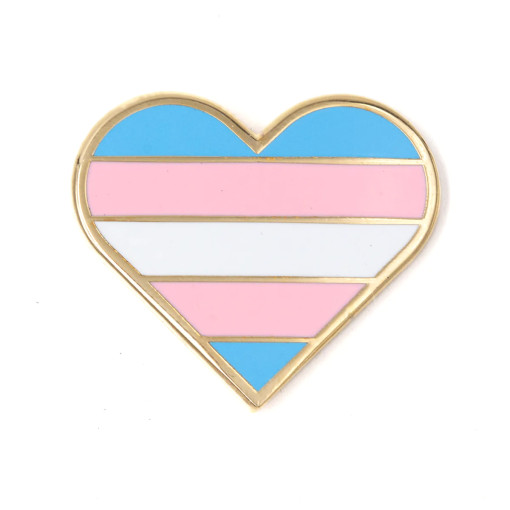 Pride pin - Trans Flag Heart Pin - 1stk Pride pin - Trans Flag Heart Pin - 1stk