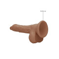 RealRock - Dildo med pung - 7" / 17 cm - Tan RealRock - Dildo med pung - 7" / 17 cm - Tan
