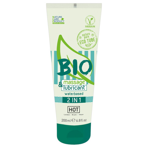 HOT - Bio Massasje og Glidemiddel - Vannbasert 200ml