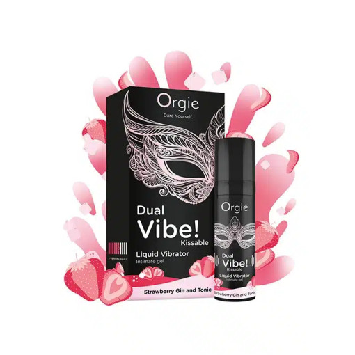 Orgie - Dual Vibe! Strawberry Gin And Tonic- Flytende Vibrator Styrke 6 