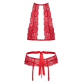 Kissable - Undertøysett med overdel og hofteholder - Rød