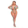 Pink Lipstick - Taste The Rainbow - Teddy og Thigh High Sett - Queen Size