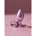 BQS - Rosa buttplug med rosa krystall - Small