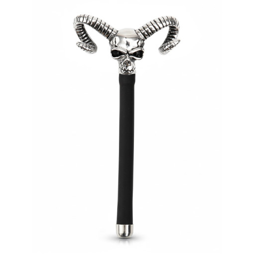 BQS - Hul penisplugg med hodeskalle - Silikon og metall