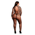 Le Desir - Fishnet Catsuit med lange ermer - Queen Size - XL til 4XL