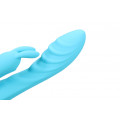 Loveline - Ribbed Ultra Soft Silicone Rabbit Vibrator - Turkis
