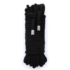BDSM Rope - Bondage Tau - Bomull - 20 meter - Sort