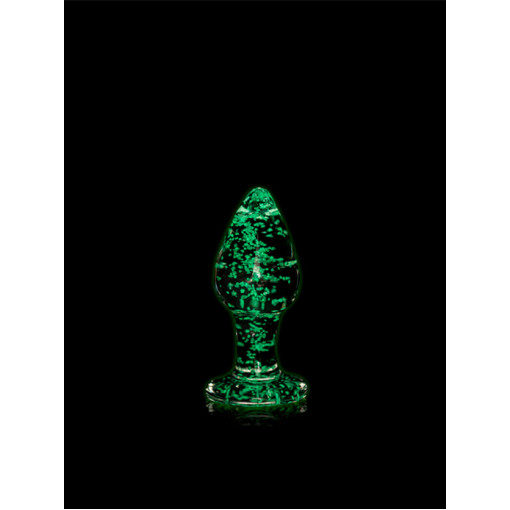 Ouch! Glass Buttplug - Glow in the Dark - Small