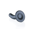 OUCH! - Smooth Silicone - Enkel dildo med sugekopp - Gun Metall