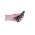 OUCH! - Smooth Silicone - Enkel dildo med sugekopp - Gun Metall