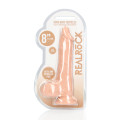 Realrock - Dildo med pung - 8inch/21,8 cm - Lys hudfarge