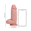 Realrock - Tykk Dildo - 20,3 cm - Lys hudfarge