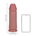 Realrock - Ekstra Tykk Dildo uten pung - 25,4 cm - Lys hudfarge
