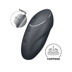 Satisfyer - Tap & Climax - Tappende Klitorisvibrator - Mørk Grå