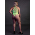 OUCH! - Glow in the dark - Todelt sett i stormasked netting - Grønn XL/4XL siste sjangse!