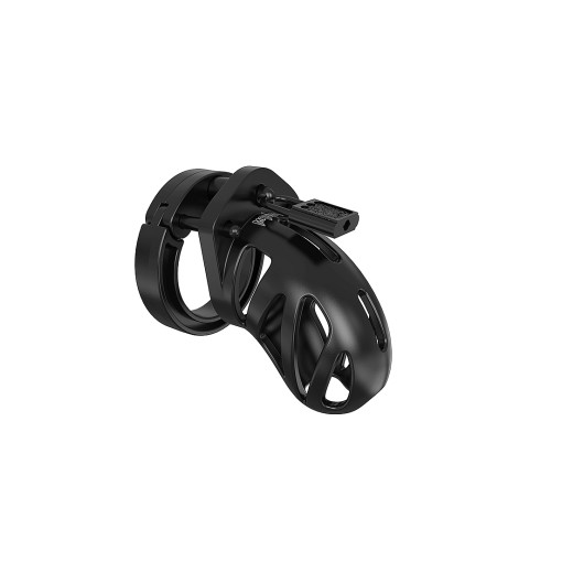 Man Cage - Model 23 - Kuklås 2,5" 6,5 cm - Silikon - Sort 