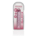 Realrock – Crystal Clear – Enkel Realistisk Dildo – Rosa - 20 cm
