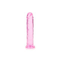 Realrock – Crystal Clear – Enkel Realistisk Dildo – Rosa - 20 cm