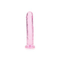 Realrock – Crystal Clear – Enkel Realistisk Dildo – Rosa - 20 cm