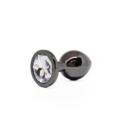 BQS - Sort Buttplug med Krystall - Large
