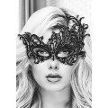 Ouch! Black & White - Royal maskerademaske med Blonder - Sort