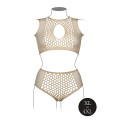 Le Desir - Key-Hole Fishnet Undertøysett - 2XL-4XL - Beige Le Desir - Key-Hole Fishnet Undertøysett - 2XL-4XL - Beige