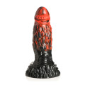 Creature Cocks - Vulcan - Silikon Dildo - Sort/Rød
