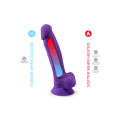 Silexd - Silikon Dildo med Pung - Model 1 - 7" - Lilla 